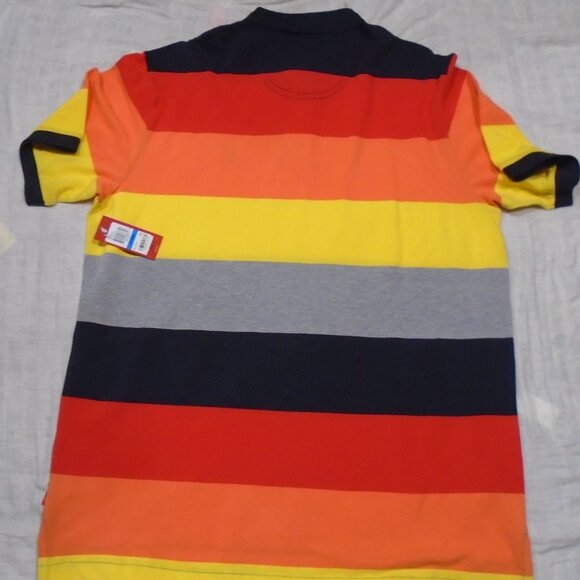 IZOD Fashion Polo Short-Sleeved Colorful Firecracker Shirt - Size X-Large - Picture 2 of 2